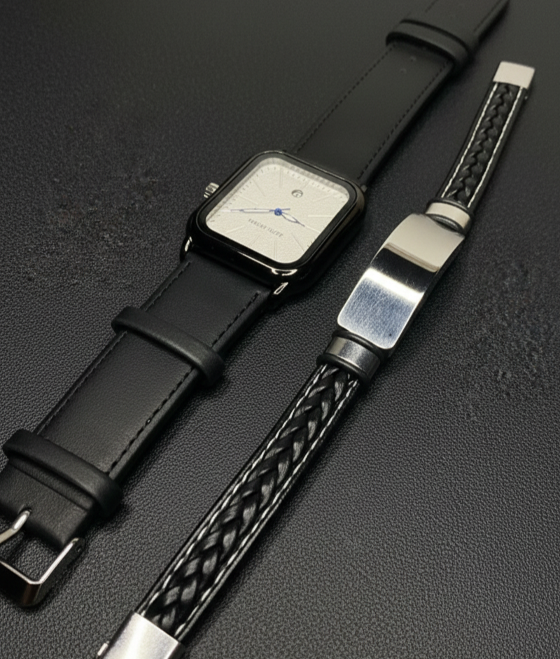 Édition Élégance Noir – Montre & Bracelet