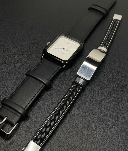 Édition Élégance Noir – Montre & Bracelet